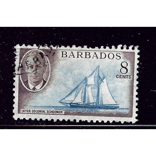 Barbados 221 Used 1950 Ship    #2