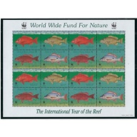 Turks and Caicos 1247 MNH 1998 Sheet of 4 blocks (ak5503)