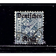 Ger States-Wurttemberg O179a Used 1920 issue. wmk 192 couple sh perfs