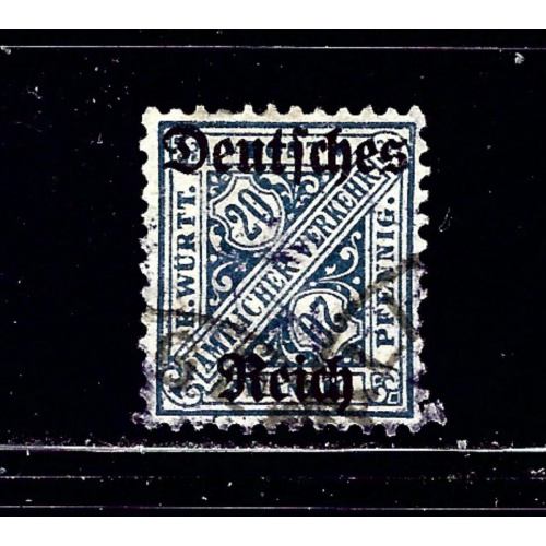 Ger States-Wurttemberg O179a Used 1920 issue. wmk 192 couple sh perfs