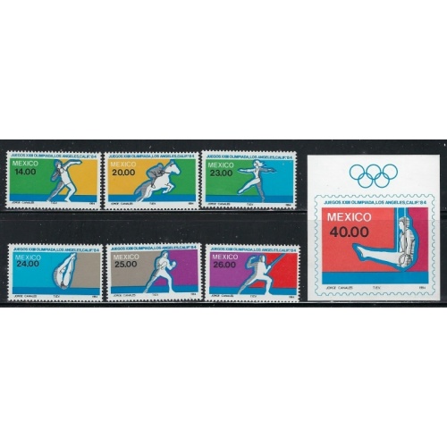 Mexico 1351-57 MNH 1984 Olympics (an6595)