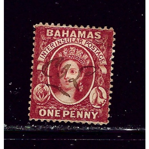 Bahamas #2 Used 1861 ossue    pen cancel
