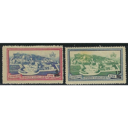 Vatican E7-8 MLH 1946 surcharges (an4227)