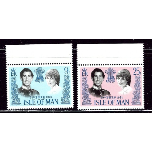 Isle of Man 198-99 MNH 1981 Prince Charles Wedding (an3123)