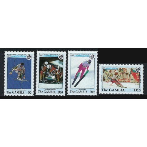 Gambia 1276-79 MNH 1992 Winter Olympics (ha1106)