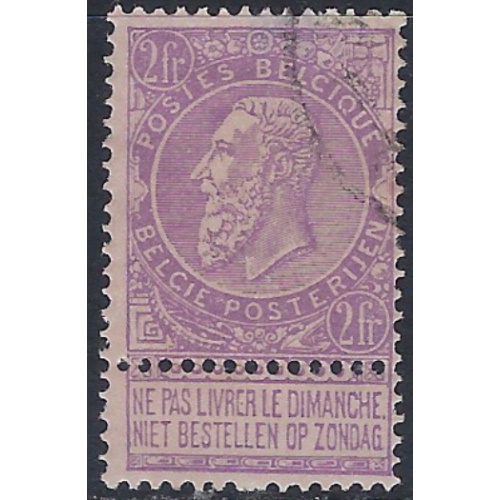 Belgium 74 CTO 1893 issue; gum thin near top; has full gum (ak5996)