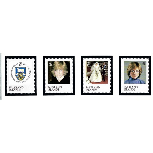Falkland Is 348-51 MNH 1982 Princess Diana