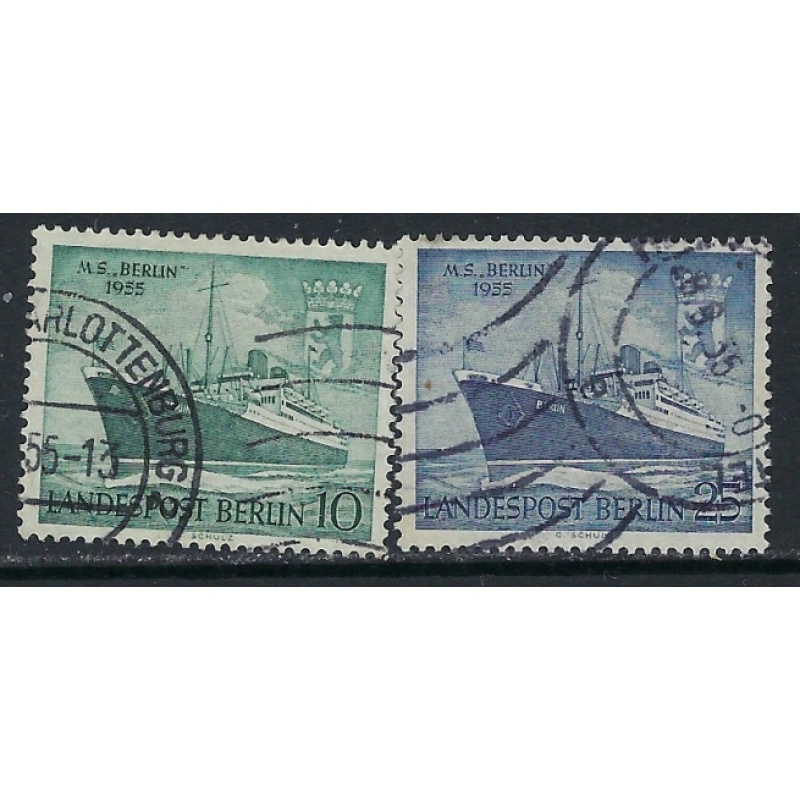 Germany Berlin 9N113-14 Used 1955 Ships (ak5089)