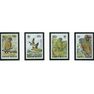 St Lucia 902-05 MNH 1987 Parrots (fe4719)
