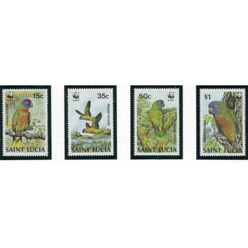 St Lucia 902-05 MNH 1987 Parrots (fe4719)
