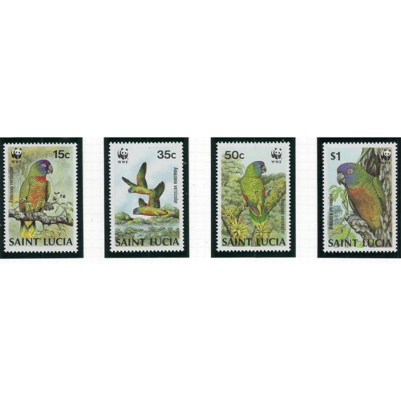 St Lucia 902-05 MNH 1987 Parrots (fe4719)