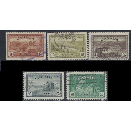 Canada 268-72 Used 1946 part set (ak5883)