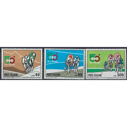 Italy 958-60 MNH 1967 Bicycle Races (an9844)