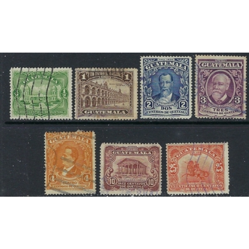 Guatemala 233-37;239;241 Used 1929 issues (ak3125)