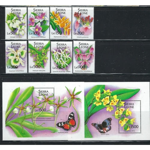 Sierra Leone 1741-50 MNH 1991 Orchids (fe6831)