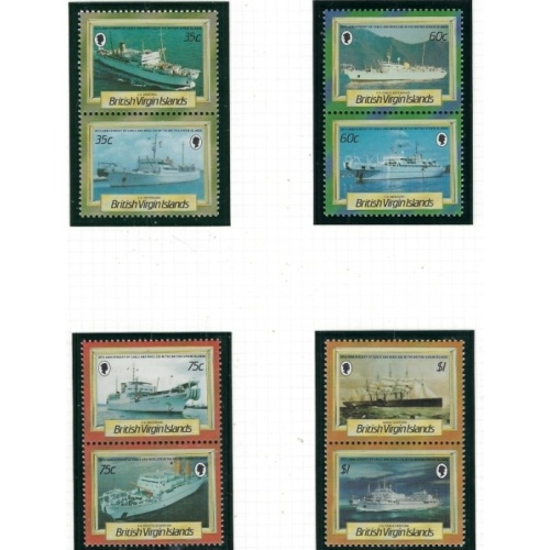 British Virgin Is 547-54 MNH 1986 Ships (an6678)