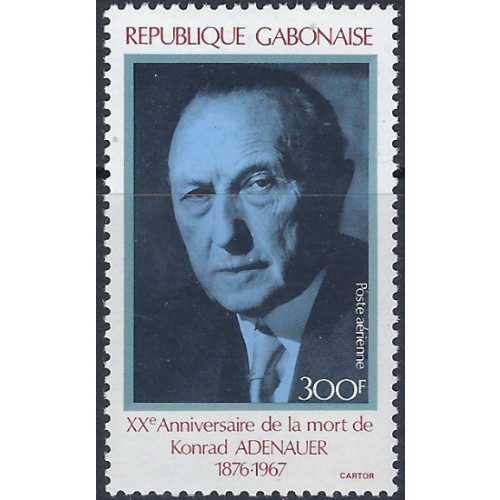 Gabon C288 MNH 1987 Konrad Adenauer (ak6128)