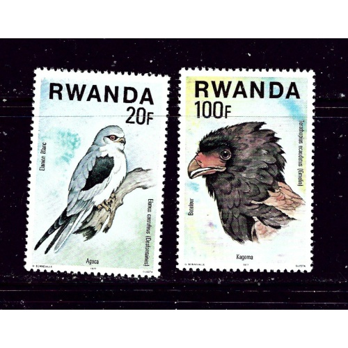 Rwanda 834-35 MNH 1977 Birds Partial Set