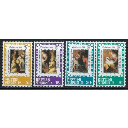 British Virgin Is 417-20 MNH Christmas (an5663)
