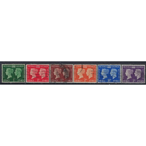 Great Britain 252-57 Used 1940 set (ak2123)