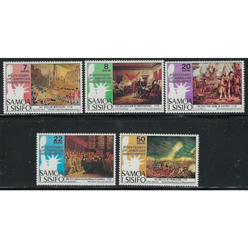 Samoa 428-32 MNH 1976 American Bicentennial (fe9136)