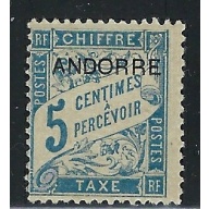 French Andorra J1 MH 1931 issue (an6143)