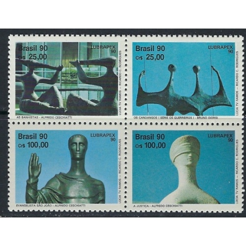 Brazil 2285a MNH 1990 Block of 4 (ak3729)