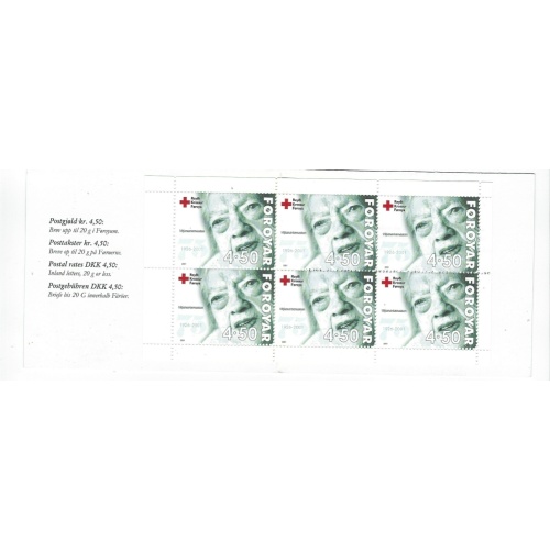 Faroe Is 393 Bklt 2001 Red Cross (an6228)