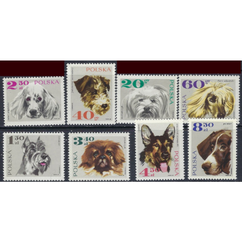 Poland 1636-43 MNH 1969 Dogs (ak6326)