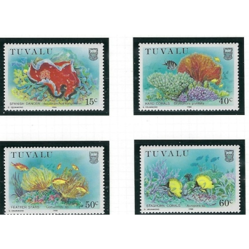 Tuvalu 465-68 MNH 1988 Marine Life (ak1107)
