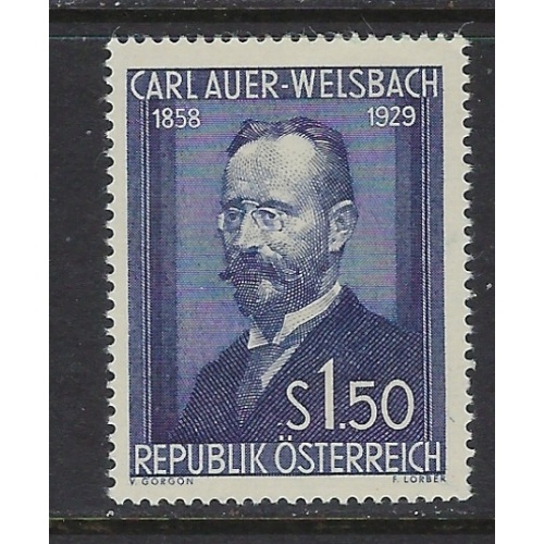 Austria 595 MH 1954 Carl Auer-Welsbach (ap6665)