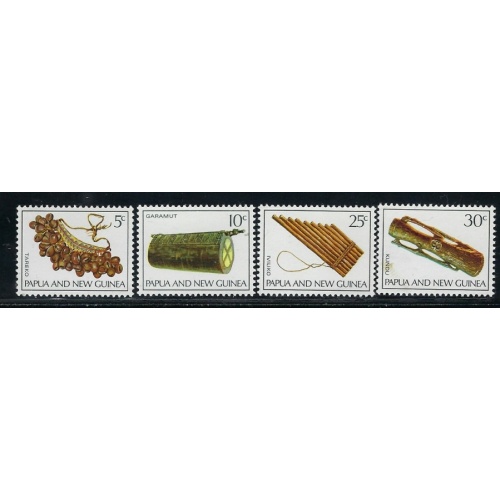 Papua New Guinea 293-96 MNH 1969 Musical Instruments (fe5947)