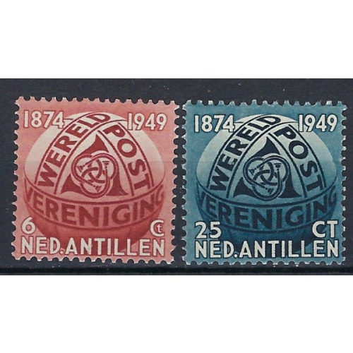 Netherlands Antilles 206-07 MLH 1949 UPU (an8962)