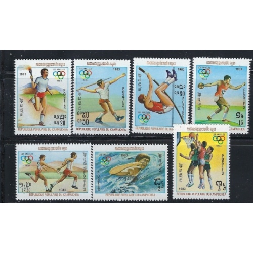 Cambodia 378-84 MNH 1983 Olympics (fe6182)