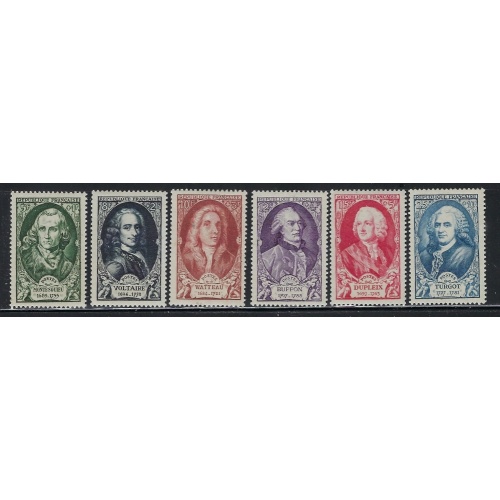France B238-43 MH 1949 Portraits (fe7609)