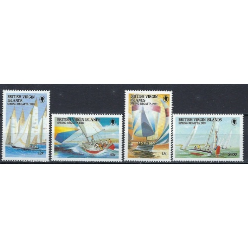 British Virgin Is 631-34 MNH 1989 Yachts (ak3043)