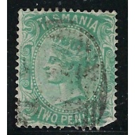 Tasmania 54b Used 1872 issue/rounded corner (RR) (fe3865)