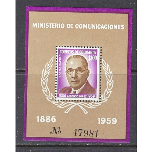 Colombia C396 MNH 1961 S/S (ap8848)