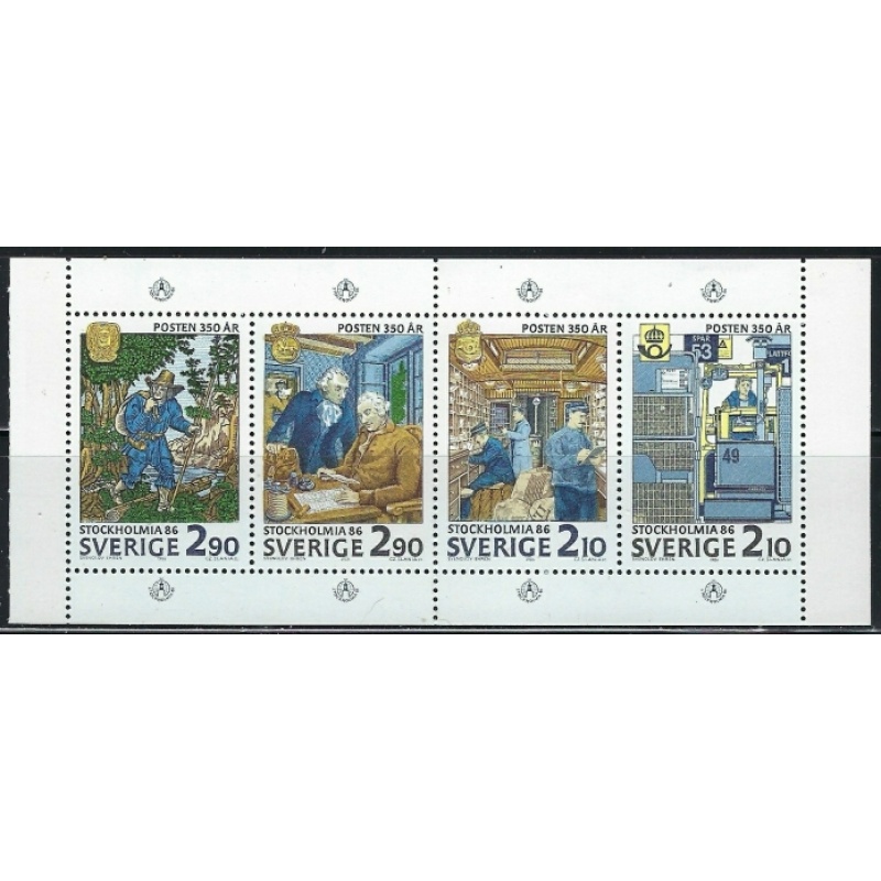 Sweden 1610a MNH 1986 Bklt Pane (an4650)