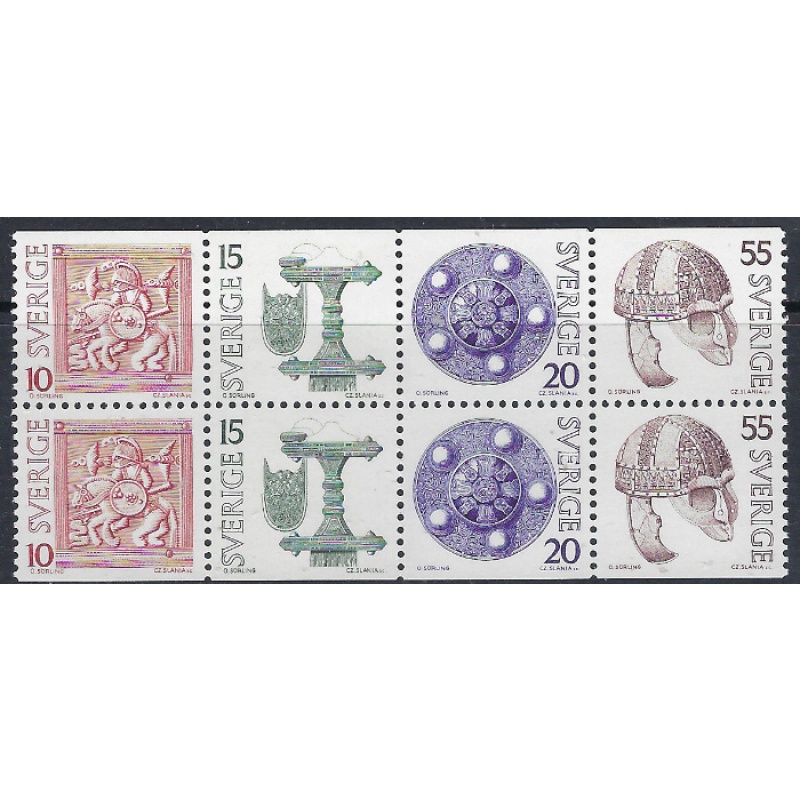Sweden 1115a MNH 1975 Bklt Pane; been folded (ak5934)