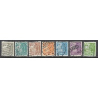 Denmark 232-38 Used 1933-34 set (ap7322)