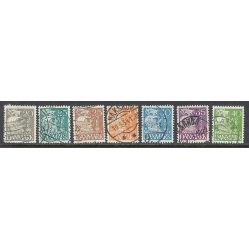 Denmark 232-38 Used 1933-34 set (ap7322)