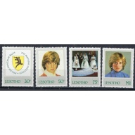 Lesotho 372-75 MNH 1982 Princess Diana (ak1054)