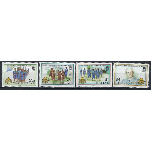 Belize 873-76 MNH 1987 Girl Guides (ak1344)