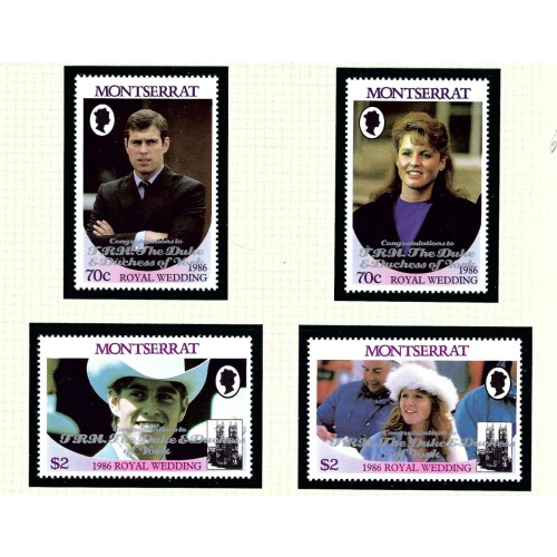 Montserrat 628a-29b MNH 1986 Overprints (Singles)