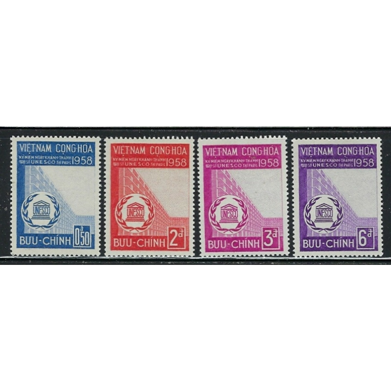 South Vietnam 92-95 MNH 1958 Unesco (fe7227)