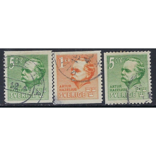 Sweden 323-25 Used 1941 set; pencil notes on back (ak5924)