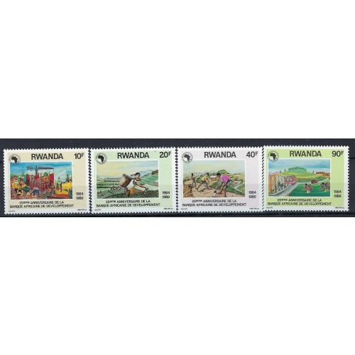 Rwanda 1346-49 MNH 1990 African Development Bank (an7625)