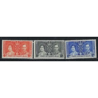 Straits Settlements 235-37 MLH 1937 KGVI Coronation (an6013)