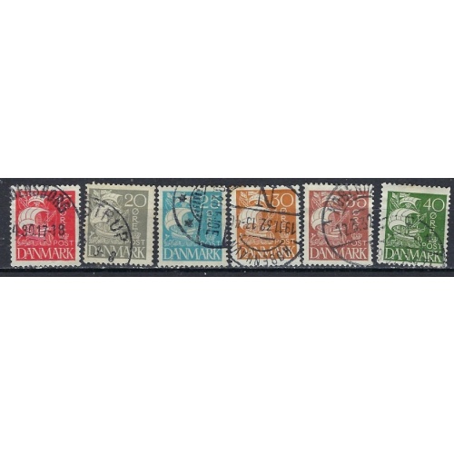 Denmark 192-97 Used 1927 set (ak2902)